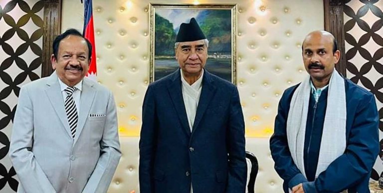 प्रधानमन्त्री देउवा र भाजपाका नेताबीच भेटवार्ता