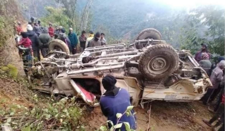गुल्मीमा जिप दुर्घटना एक जनाको मृत्यु, चार घाइते