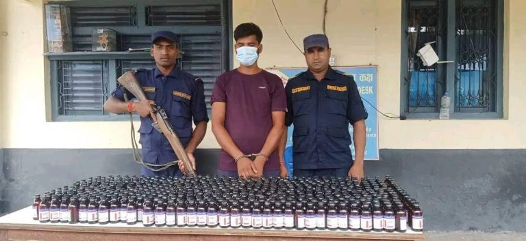 लागु औषधि सहित ठोरी नाकाबाट एक जना पक्राउ