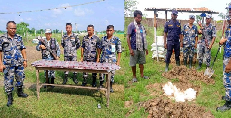 पर्सामा सशस्त्र प्रहरी द्वारा  पटाका बरामद
