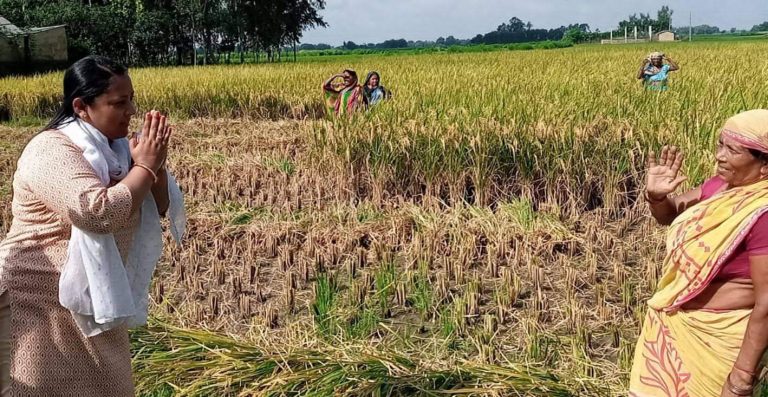 साझा उम्मेदवार डा. मधु गुप्ता द्वारा घरदैलो कार्यक्रमलाई तीव्रता